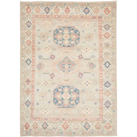 Tappeto Kazak Afghanistan Astratto Beige Chiaro Blu Marino R