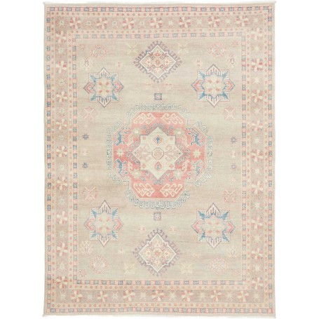 Tappeto Kazak Afghanistan Geometrico Beige Grigio Chiaro Cor