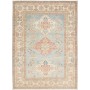 Tappeto Kazak Afghanistan Medaglione Azzurro Crema Terracott