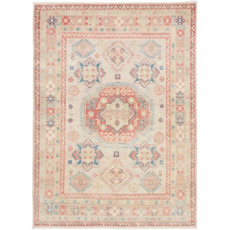 Tappeto Kazak Afghanistan Floreale Beige Terracotta Blu Past