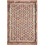Tappeto Kilim Afghanistan Geometrico Terracotta Rosa Azzurro