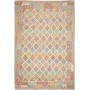 Tappeto Kilim Afghanistan Astratto Beige Multicolore 202x300