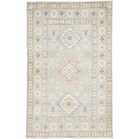 Tappeto Kazak Afghanistan Geometrico Azzurro Grigio Beige Ro