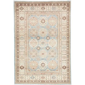 Tappeto Kazak Afghanistan Geometrico Azzurro Beige 101x149 C