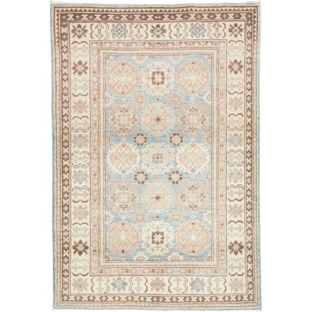Tappeto Kazak Afghanistan Geometrico Azzurro Beige 101x149 C