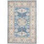 Tappeto Kazak Afghanistan Geometrico Blu Azzurro Beige 118x1