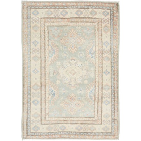 Tappeto Kazak Afghanistan Geometrico Verde Menta Crema 103x1