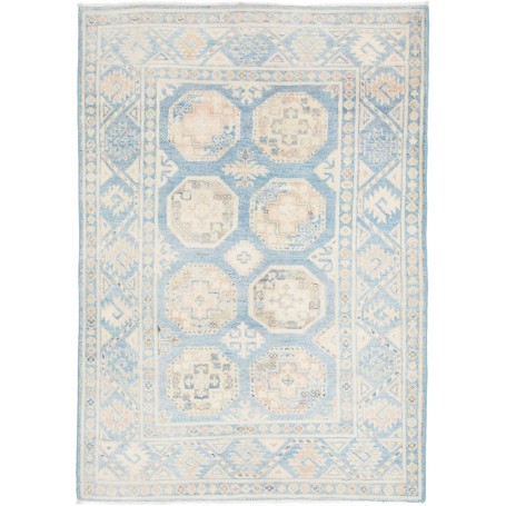 Tappeto Kazak Afghanistan Geometrico Azzurro Chiaro Crema 10