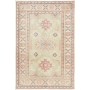 Tappeto Kazak Afghanistan Geometrico Verde Salvia Chiaro Cre