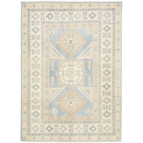 Tappeto Kazak Afghanistan Geometrico Blu Chiaro Beige Terrac