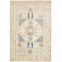 Tappeto Kazak Afghanistan Medaglione Beige Avorio Blu Terrac
