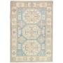 Tappeto Kazak Afghanistan Astratto Blu Chiaro Azzurro Beige