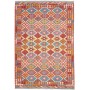 Tappeto Kilim Afghanistan Geometrico Rosso Arancio Giallo Tu