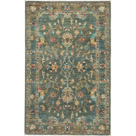 Tappeto Zigler Fine Pakistan Floreale Verde Petrolio Multicolore 97x154 Cm