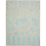 Tappeto Kilim Afghanistan Geometrico Beige Azzurro 184x244 Cm