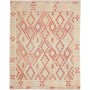 Tappeto Kilim Afghanistan Astratto Beige Terracotta 187x227 Cm