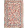 Tappeto Kilim Afghanistan Geometrico Verde Acqua Beige 173x242 Cm