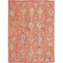 Tappeto Kilim Afghanistan Geometrico Arancione Ruggine Azzurro Verde Pastello 174x239 Cm