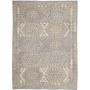 Tappeto Kilim Afghanistan Geometrico Grigio Blu Beige Crema 177x242 Cm