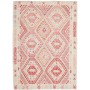 Tappeto Kilim Afghanistan Geometrico Rosso Crema 180x238 Cm