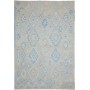 Tappeto Kilim Afghanistan Geometrico Azzurro Cielo Grigio Beige 175x257 Cm
