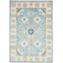 Tappeto Kazak Afghanistan Geometrico Azzurro Cielo Beige 63x90 Cm