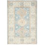 Tappeto Kazak Afghanistan Geometrico Azzurro Pastello Crema 59x87 Cm