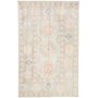 Tappeto Kazak Afghanistan Geometrico Azzurro Polvere Rosa Antico 82x130 Cm