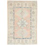 Tappeto Kazak Afghanistan Geometrico Salmone Azzurro Chiaro 63x92 Cm