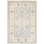 Tappeto Kazak Afghanistan Geometrico Grigio Lavanda Crema 63x92 Cm