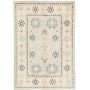Tappeto Kazak Afghanistan Medaglione Azzurro Chiaro Crema 66x94 Cm