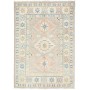 Tappeto Kazak Afghanistan Geometrico Grigio Chiaro Crema 65x93 Cm