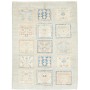 Tappeto Kazak Afghanistan Astratto Azzurro Polvere Beige 63x85 Cm