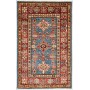 Tappeto Kazak Fine Pakistan Geometrico Blu Rosso 61x95 Cm