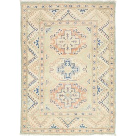 Tappeto Kazak Afghanistan Geometrico Verde Salvia Corallo 83x115 Cm