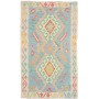 Tappeto Kilim Afghanistan Geometrico Azzurro Crema 93x152 Cm