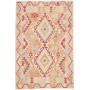 Tappeto Kilim Afghanistan Geometrico Beige Rosso 106x156 Cm