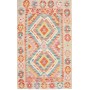 Tappeto Kilim Afghanistan Geometrico Beige Azzurro 101x156 Cm