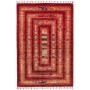 Tappeto Siva Pakistan Geometrico Rosso Mattone Beige Dorato 80x116 Cm