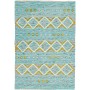 Tappeto Kilim Afghanistan Geometrico Azzurro Verde Acqua Verde Oliva 123x176 Cm