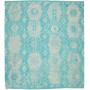 Tappeto Kilim Afghanistan Geometrico Turchese Crema 253x284 Cm