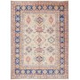Tappeto Kazak Afghanistan Geometrico Beige Blu Navy 175x238 Cm