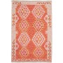 Tappeto Kilim Afghanistan Geometrico Arancio Rosa 107x158 Cm