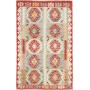 Tappeto Kilim Afghanistan Geometrico Rosso Mattone Azzurro Menta 97x153 Cm