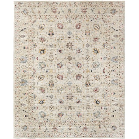 Tappeto Zigler Fine Pakistan Floreale Beige Blu 396x491 Cm