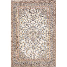 Tappeto Kashan Persia Floreale Crema Blu 250x346 Cm