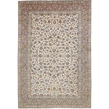 Tappeto Kashan Persia Floreale Avorio Beige 280x412 Cm