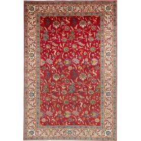 Tappeto Tabriz Persia Floreale Rosso Beige 230x345 Cm