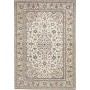 Tappeto Kashan Persia Floreale Bianco Crema Blu 200x295 Cm