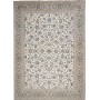 Tappeto Kashan Persia Floreale Bianco Crema Blu 308x430 Cm
